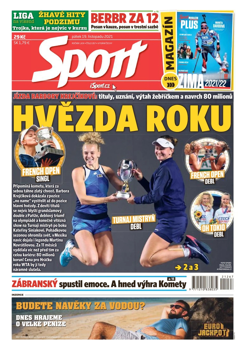 E-magazín Sport - 19.11.2021 - CZECH NEWS CENTER a. s.