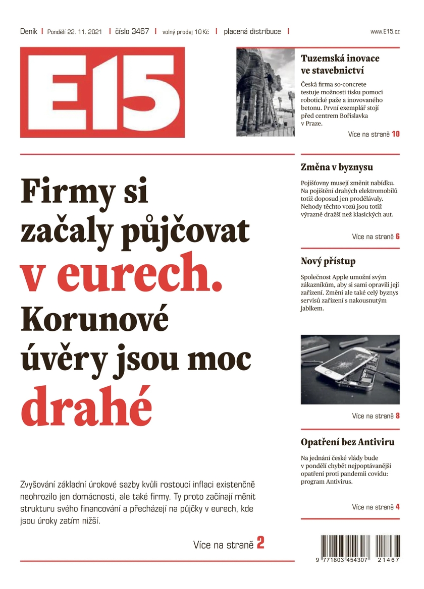 E-magazín e15 - 22.11.2021 - CZECH NEWS CENTER a. s.