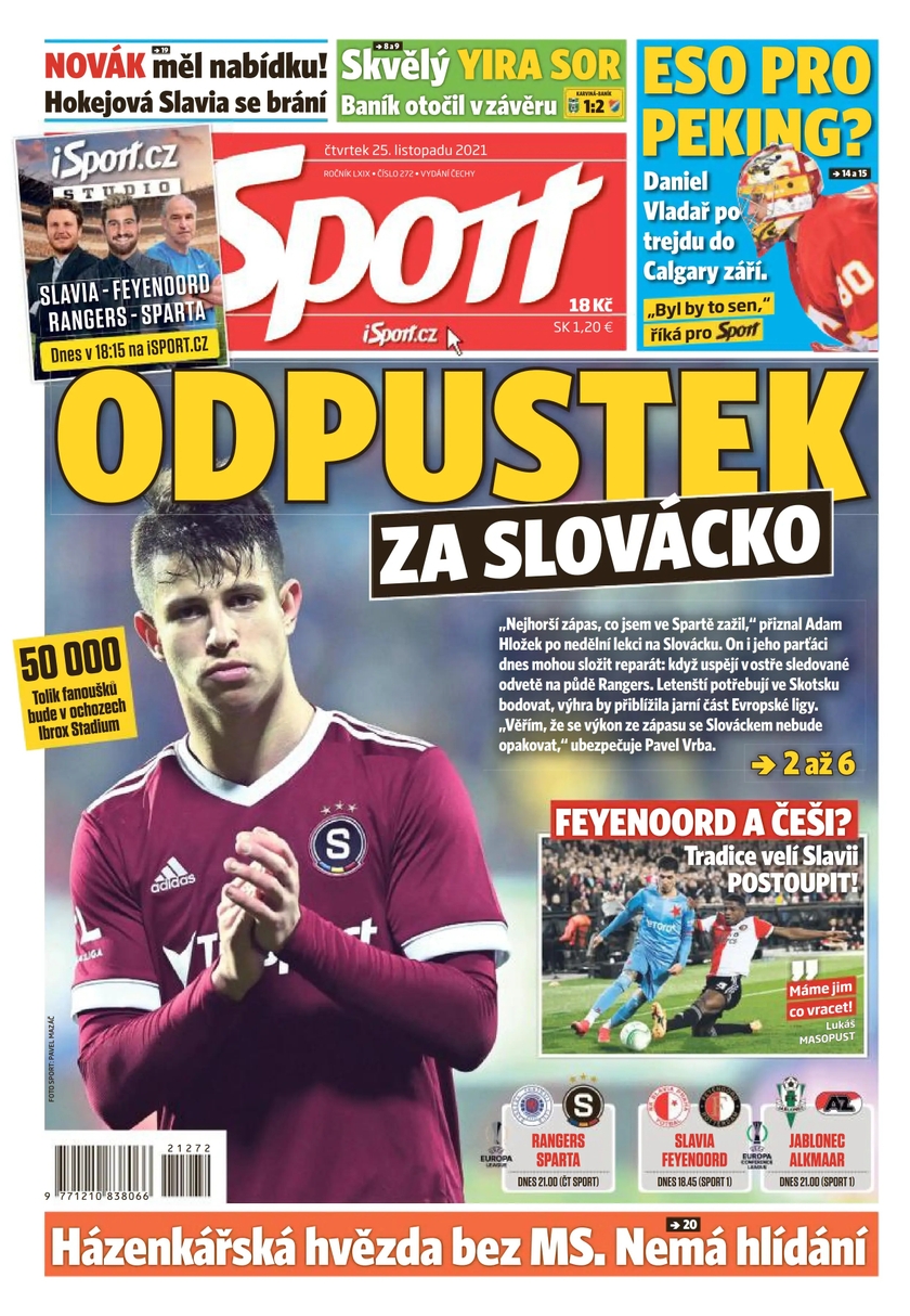 E-magazín Sport - 25.11.2021 - CZECH NEWS CENTER a. s.