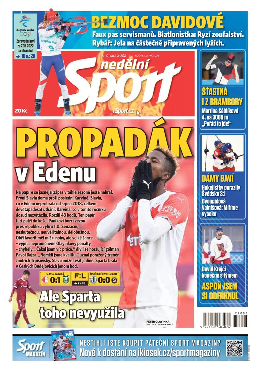 E-magazín nedělní Sport - 6/2022 - CZECH NEWS CENTER a. s.
