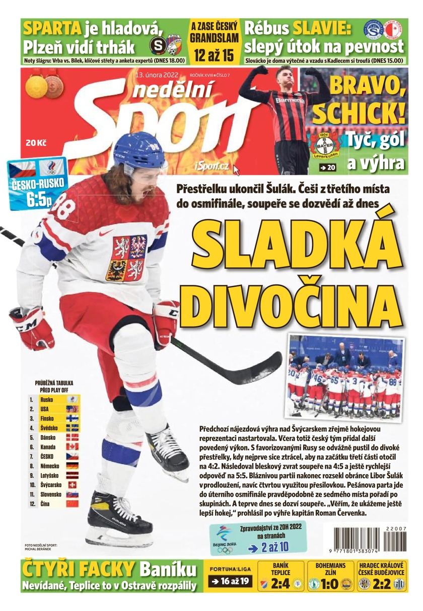 E-magazín nedělní Sport - 7/2022 - CZECH NEWS CENTER a. s.