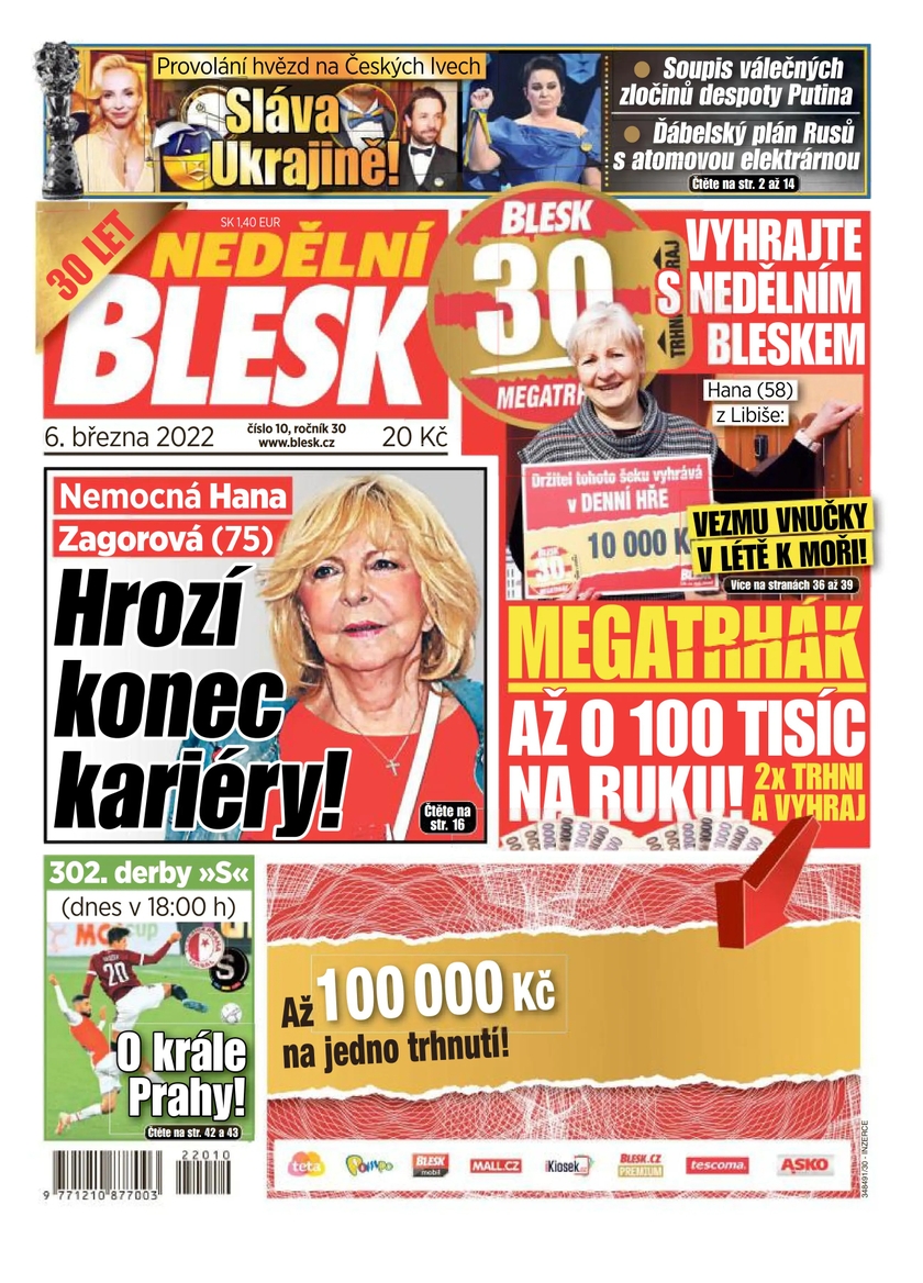 E-magazín NEDĚLNÍ BLESK - 10/2022 - CZECH NEWS CENTER a. s.