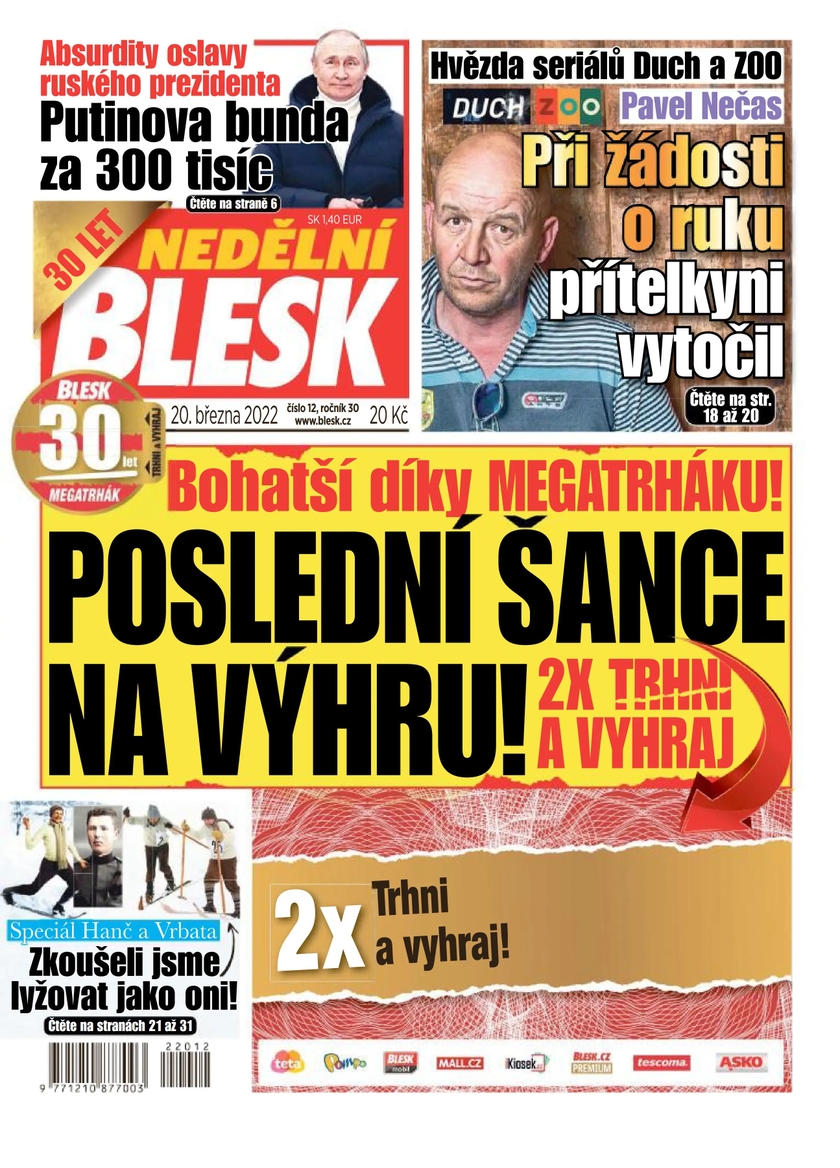 E-magazín NEDĚLNÍ BLESK - 12/2022 - CZECH NEWS CENTER a. s.