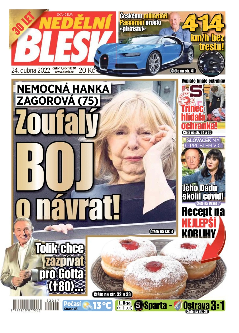 E-magazín NEDĚLNÍ BLESK - 17/2022 - CZECH NEWS CENTER a. s.