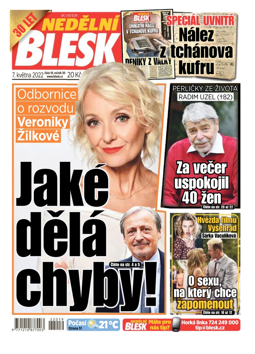 E-magazín NEDĚLNÍ BLESK - 19/2022 - CZECH NEWS CENTER a. s.