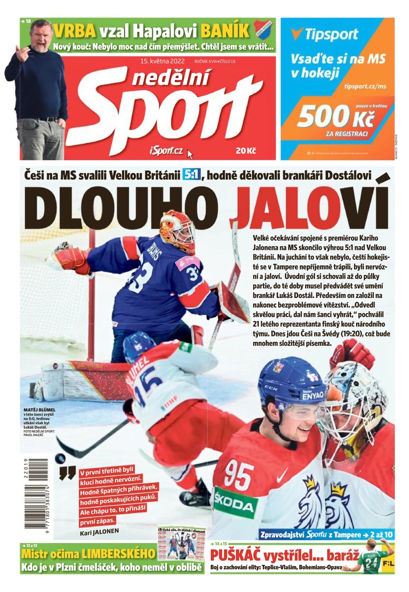 E-magazín nedělní Sport - 20/2022 - CZECH NEWS CENTER a. s.