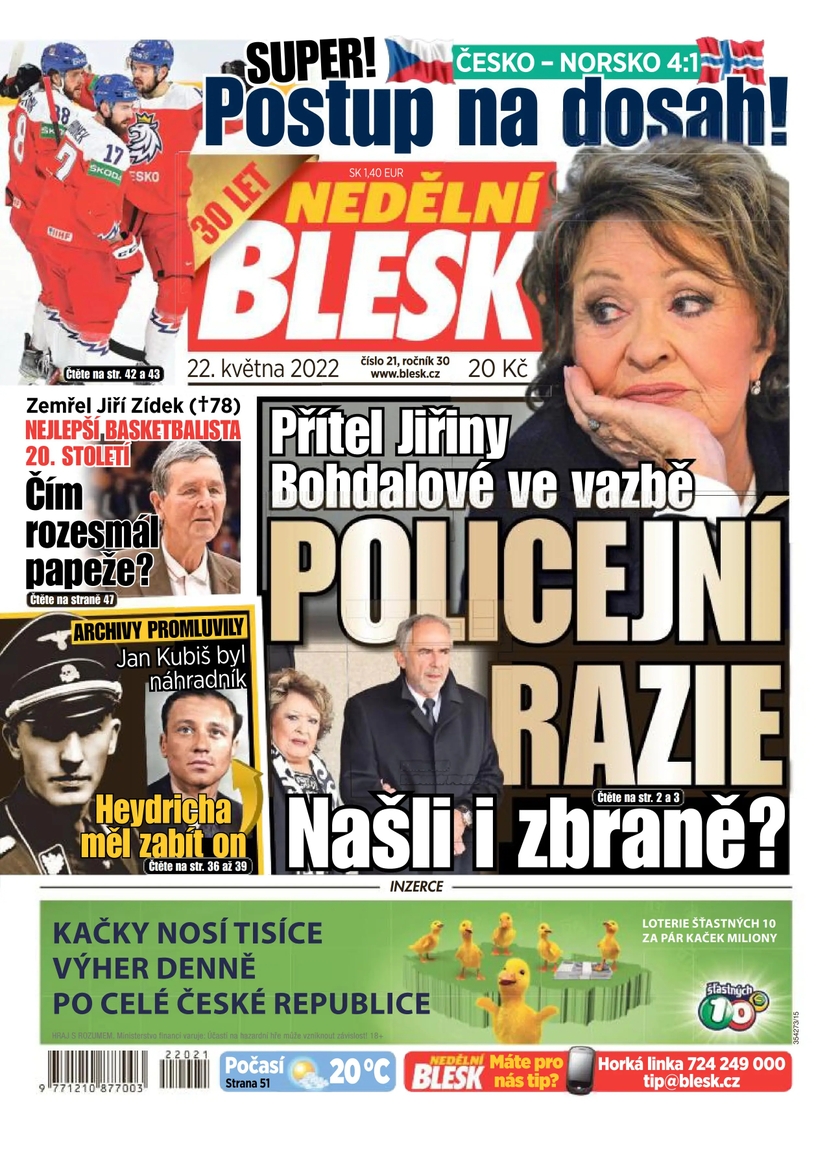 E-magazín NEDĚLNÍ BLESK - 21/2022 - CZECH NEWS CENTER a. s.