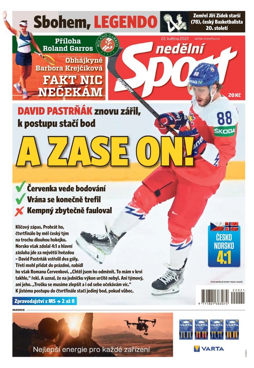 E-magazín nedělní Sport - 21/2022 - CZECH NEWS CENTER a. s.