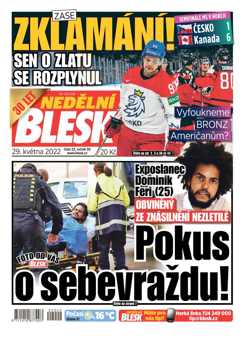 E-magazín NEDĚLNÍ BLESK - 22/2022 - CZECH NEWS CENTER a. s.