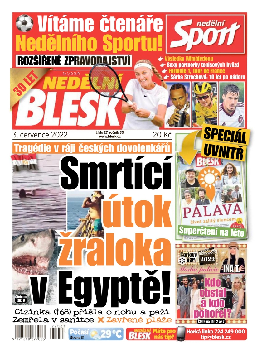 E-magazín NEDĚLNÍ BLESK - 27/2022 - CZECH NEWS CENTER a. s.