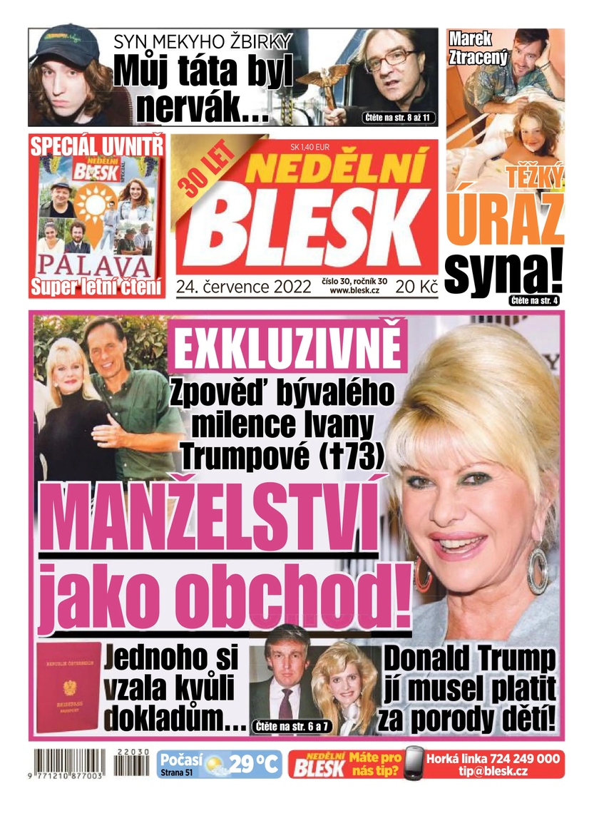 E-magazín NEDĚLNÍ BLESK - 30/2022 - CZECH NEWS CENTER a. s.