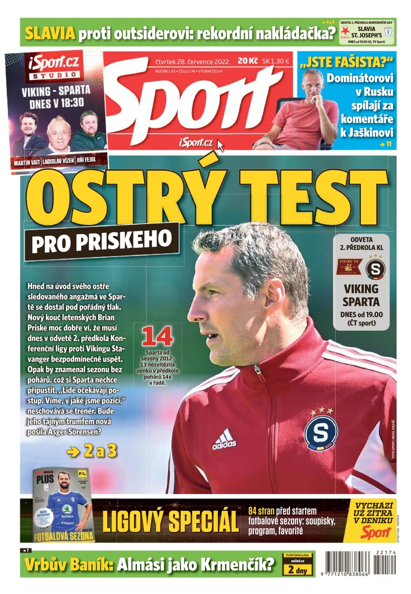 E-magazín Sport - 28.7.2022 - CZECH NEWS CENTER a. s.