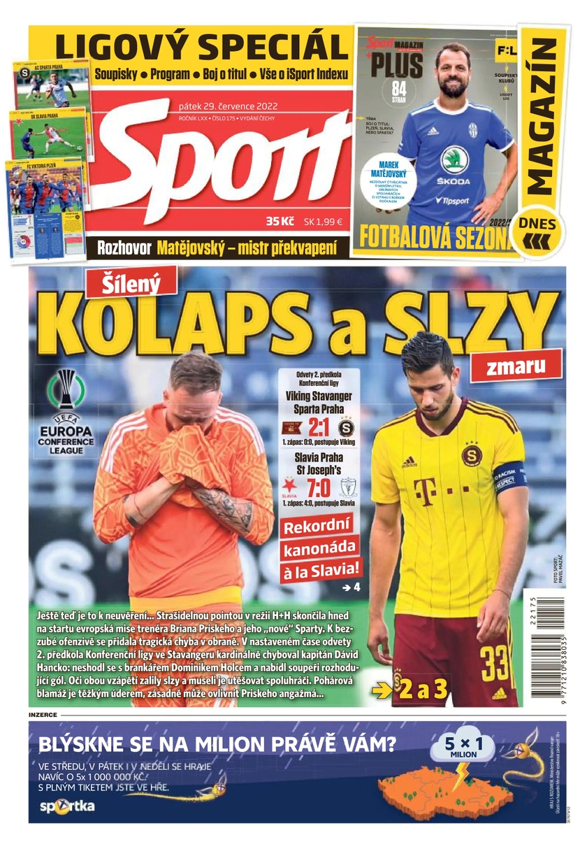 E-magazín Sport - 29.7.2022 - CZECH NEWS CENTER a. s.