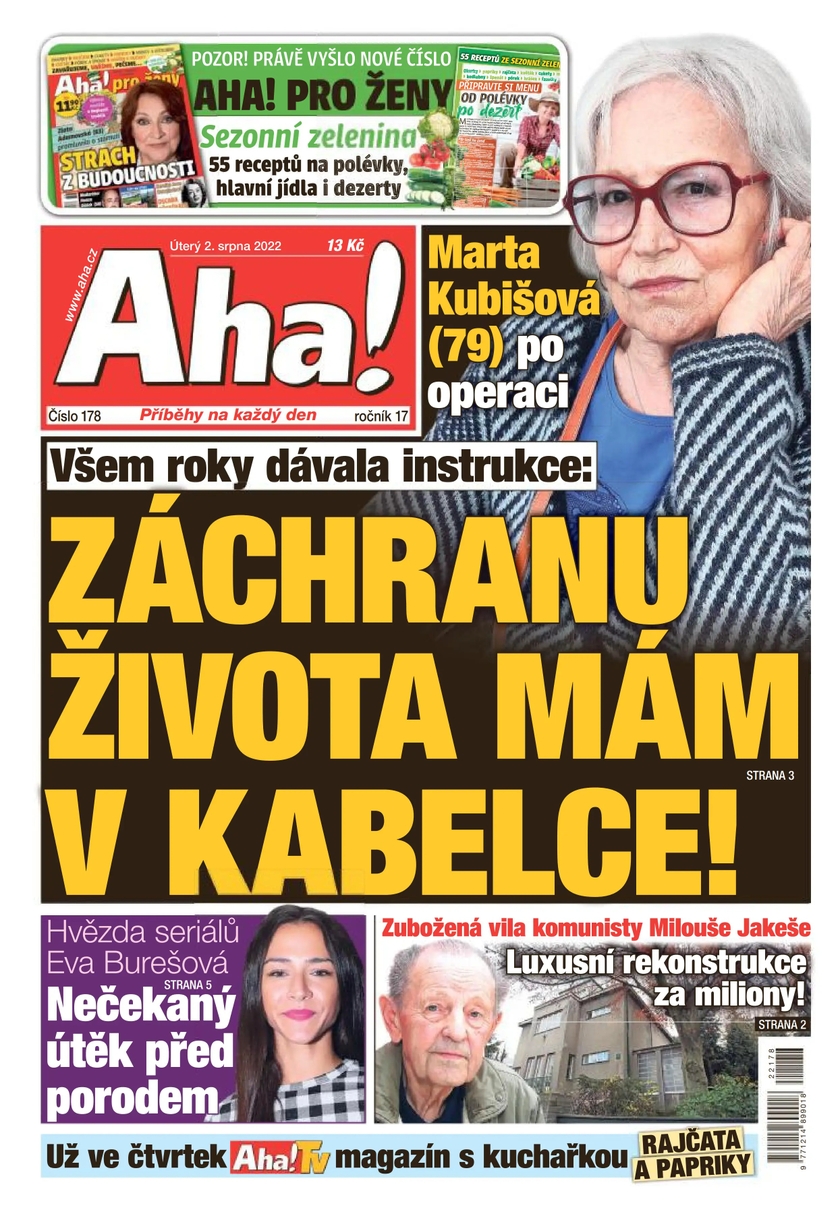 E-magazín Aha! - 2.8.2022 - CZECH NEWS CENTER a. s.