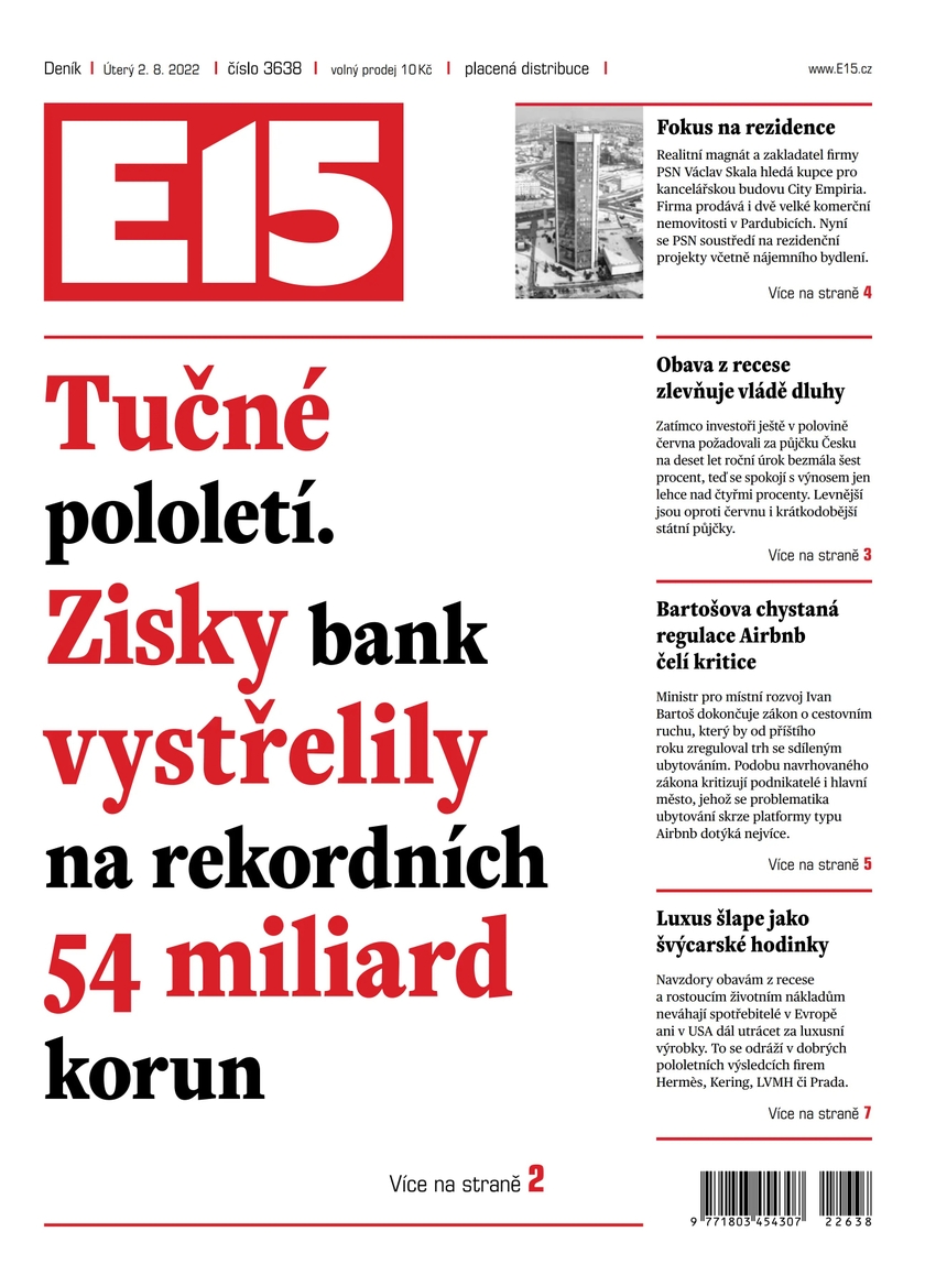 E-magazín E15 - 2.8.2022 - CZECH NEWS CENTER a. s.