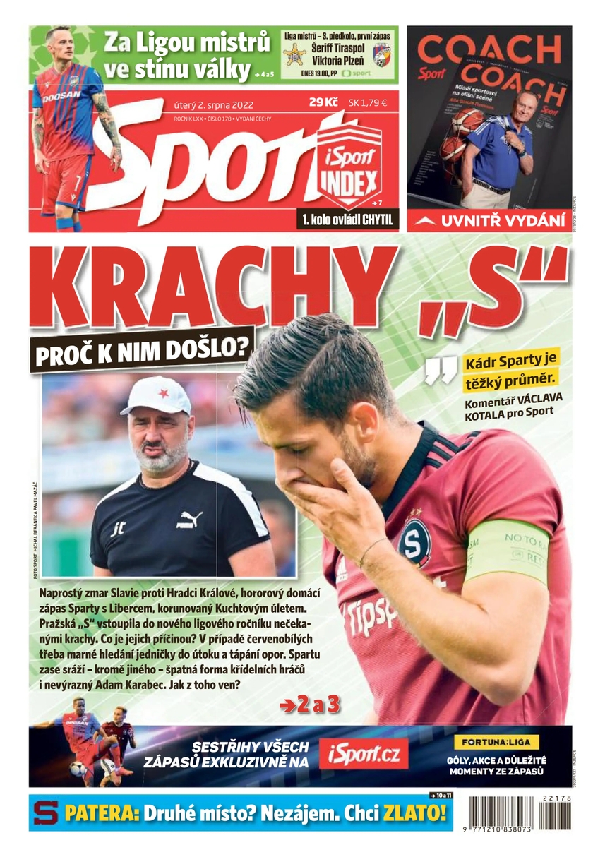 E-magazín Sport - 2.8.2022 - CZECH NEWS CENTER a. s.