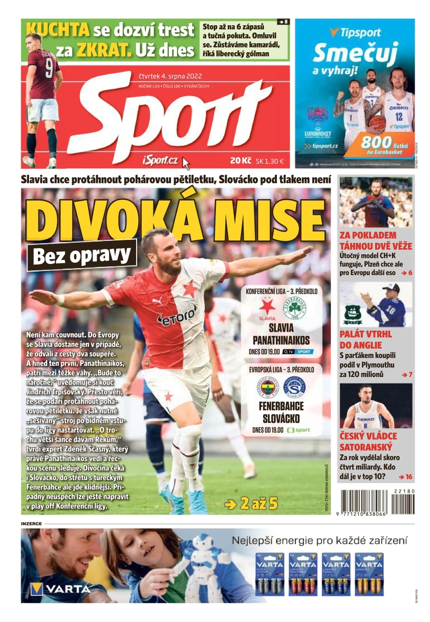 E-magazín Sport - 4.8.2022 - CZECH NEWS CENTER a. s.