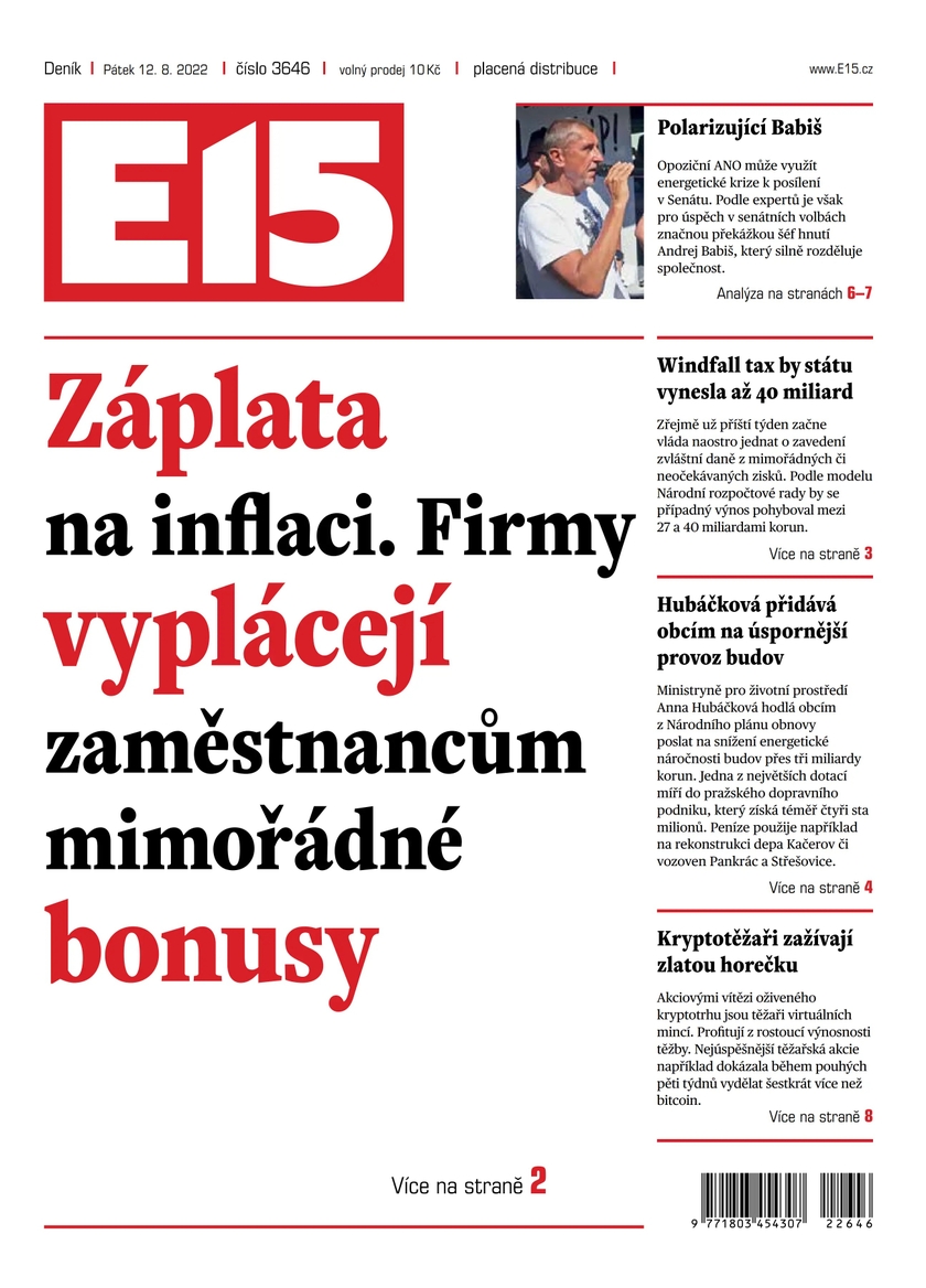 E-magazín e15 - 12.8.2022 - CZECH NEWS CENTER a. s.
