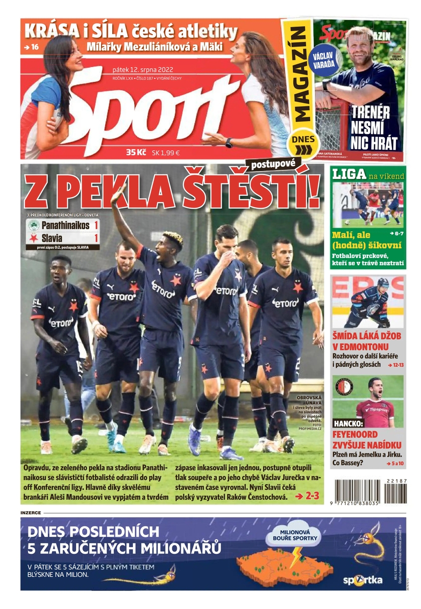 E-magazín Sport - 12.8.2022 - CZECH NEWS CENTER a. s.