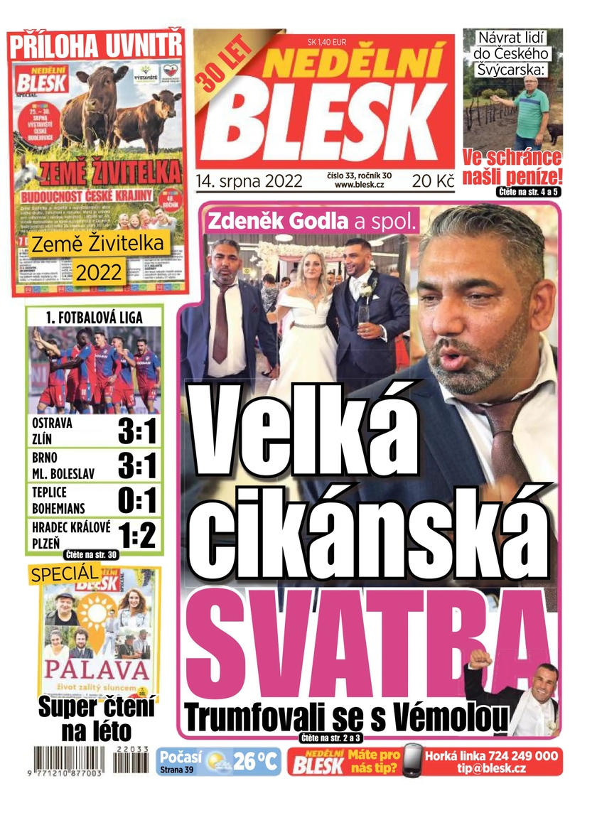 E-magazín NEDĚLNÍ BLESK - 33/2022 - CZECH NEWS CENTER a. s.