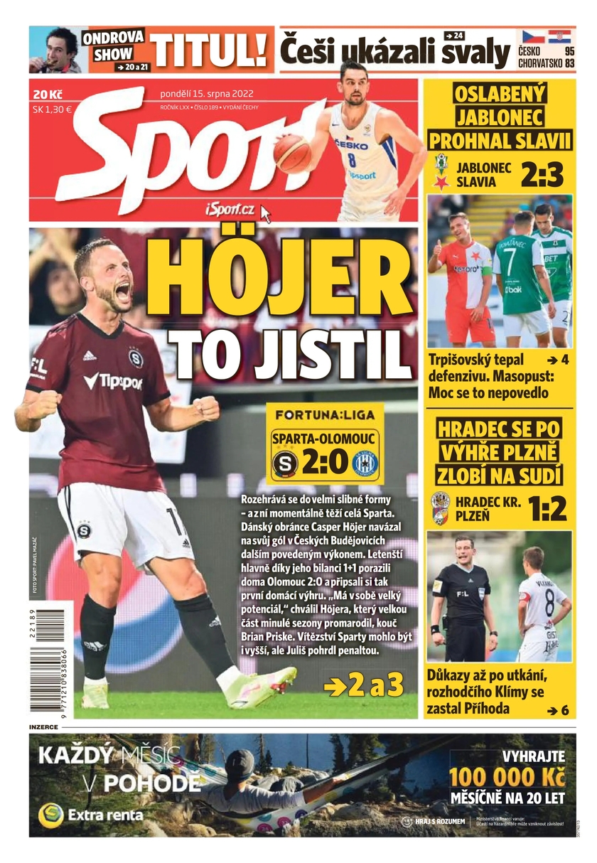 E-magazín Sport - 15.8.2022 - CZECH NEWS CENTER a. s.