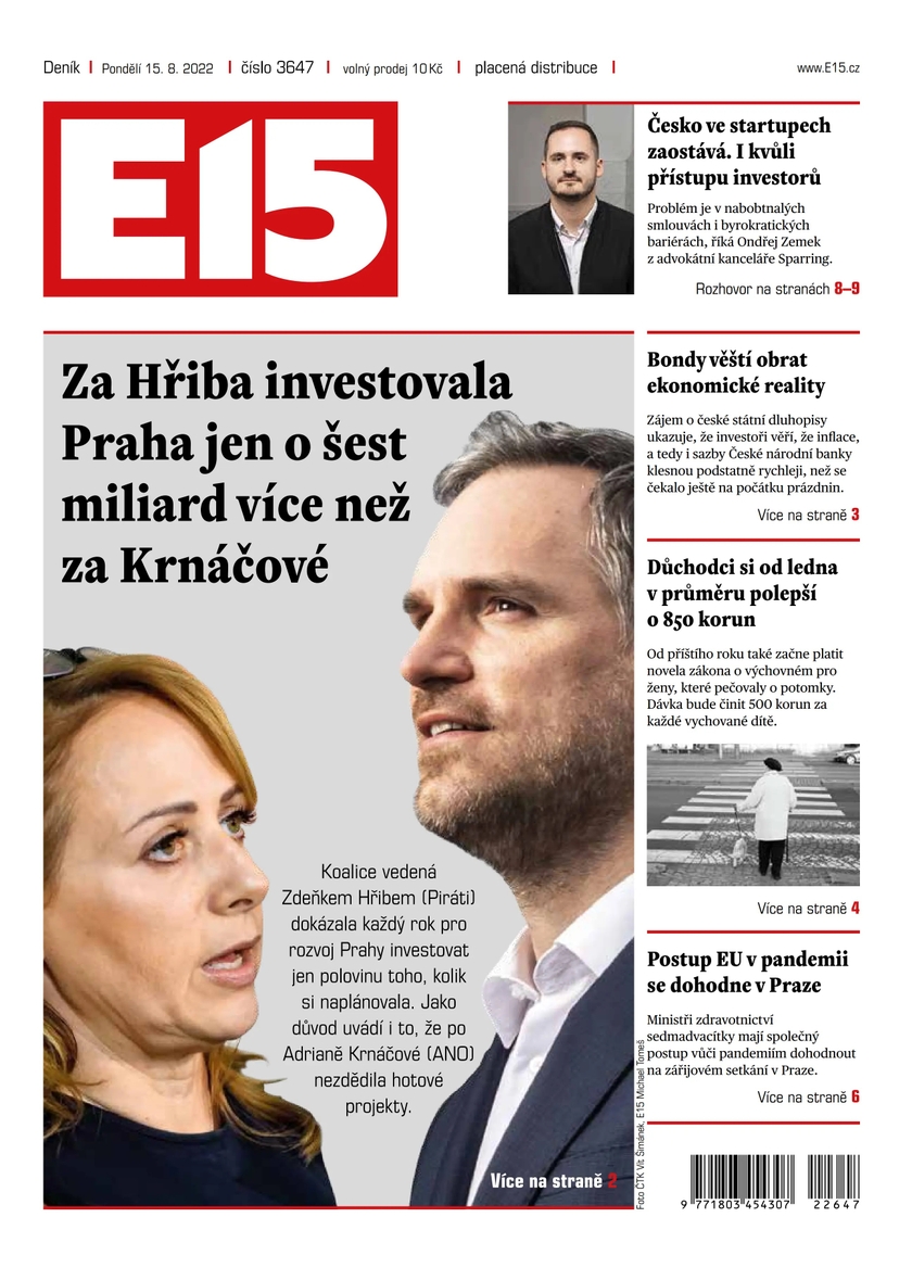 E-magazín E15 - 15.8.2022 - CZECH NEWS CENTER a. s.