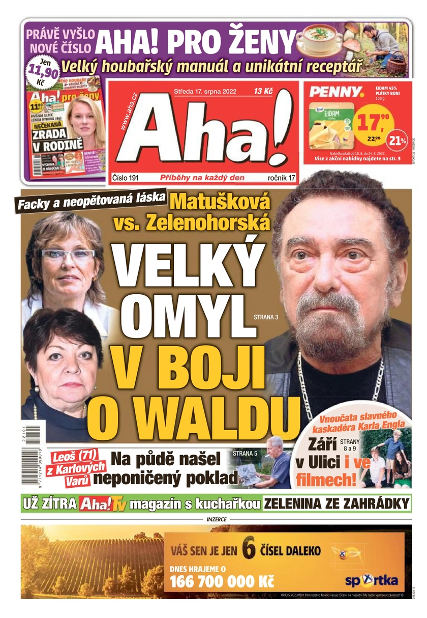 E-magazín Aha! - 17.8.2022 - CZECH NEWS CENTER a. s.