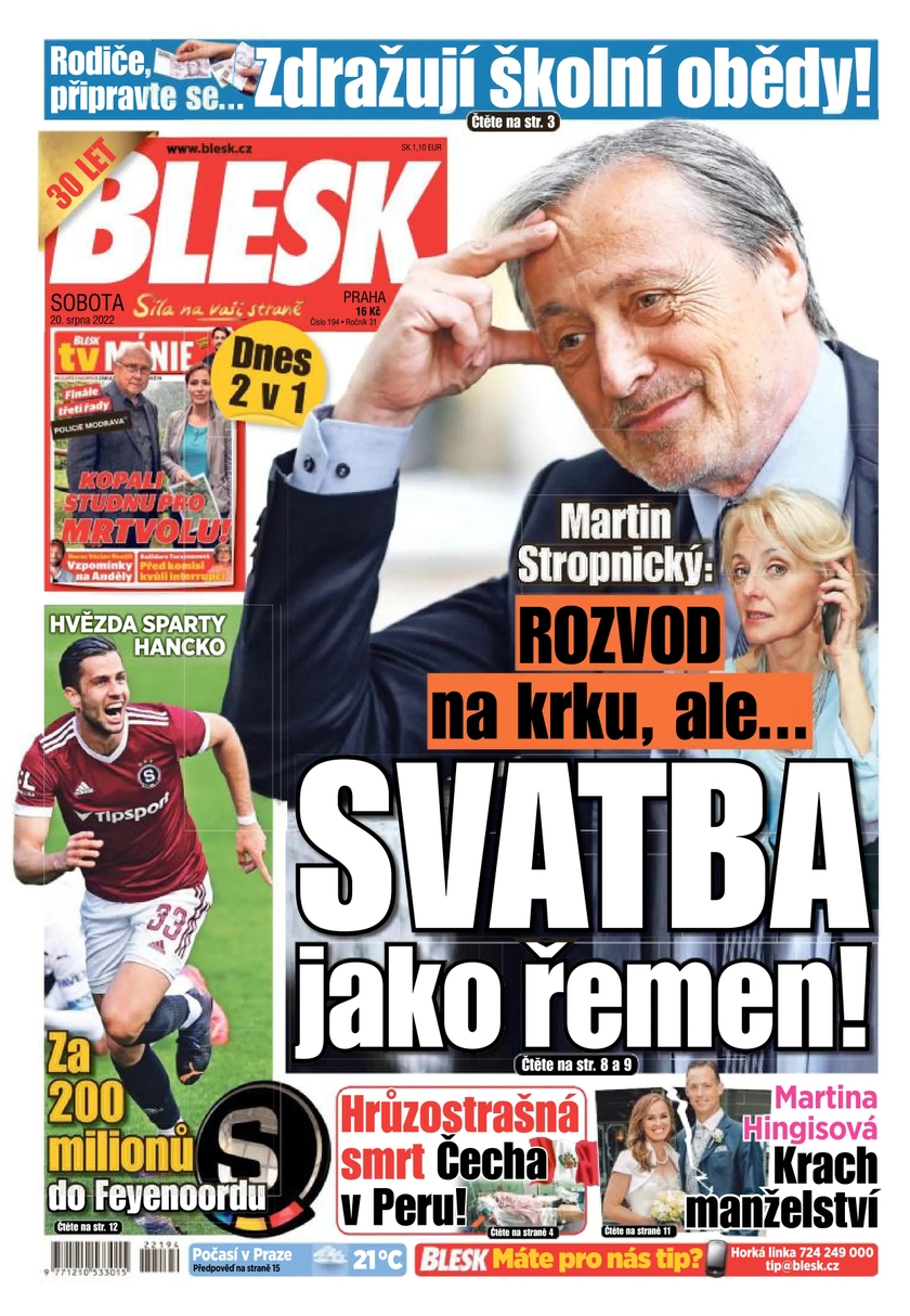 E-magazín BLESK - 20.8.2022 - CZECH NEWS CENTER a. s.