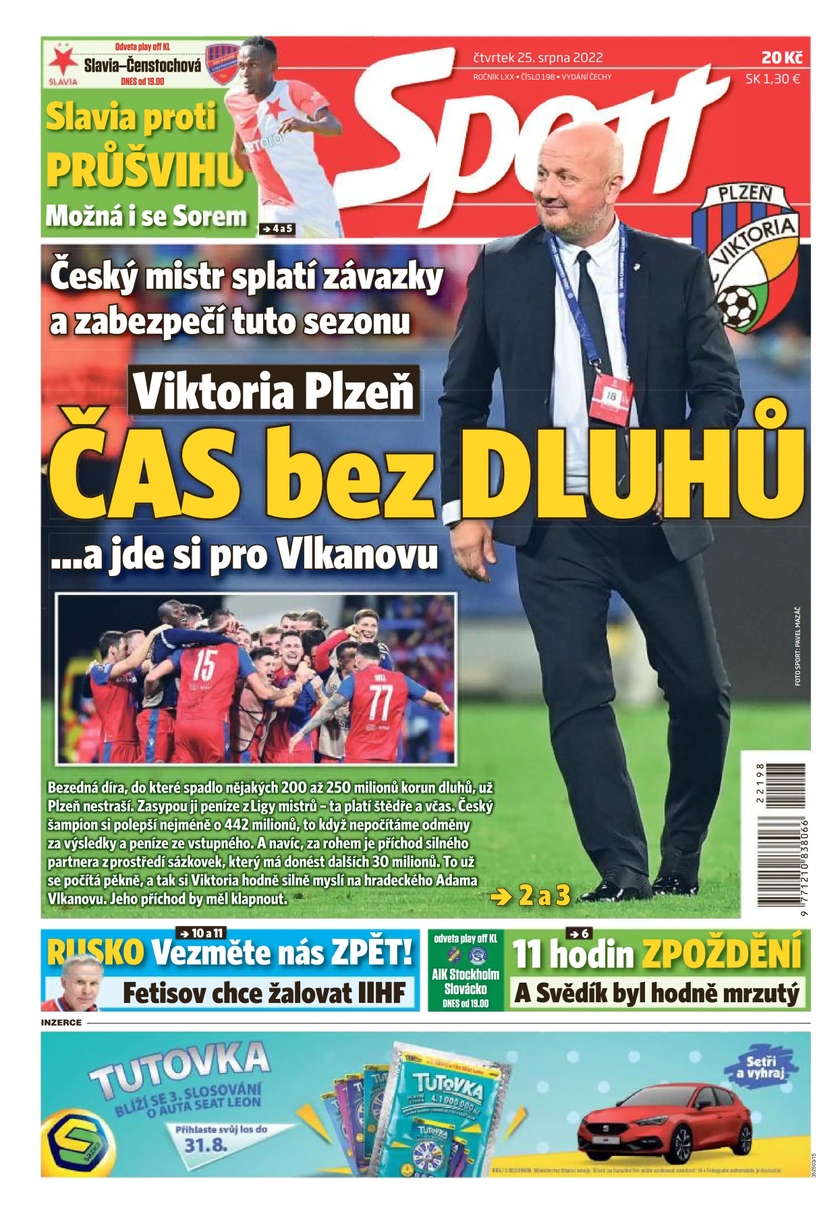 E-magazín Sport - 25.8.2022 - CZECH NEWS CENTER a. s.