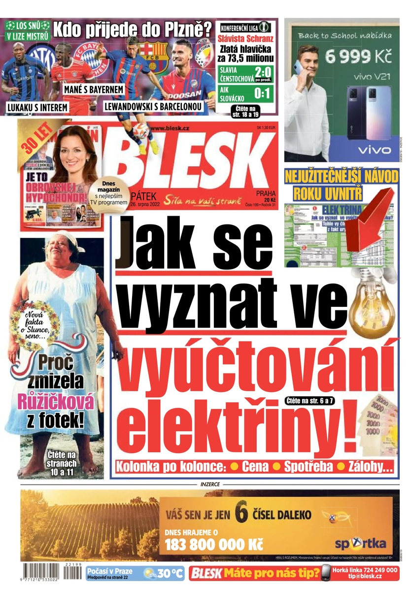 E-magazín BLESK - 26.8.2022 - CZECH NEWS CENTER a. s.