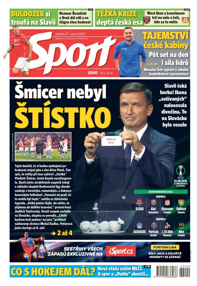 E-magazín Sport - 27.8.2022 - CZECH NEWS CENTER a. s.