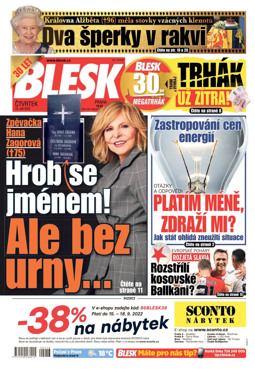 E-magazín BLESK - 15.9.2022 - CZECH NEWS CENTER a. s.