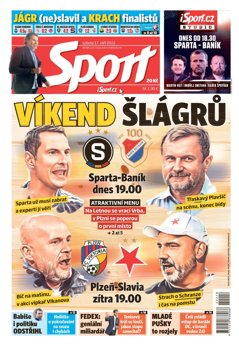 E-magazín Sport - 17.9.2022 - CZECH NEWS CENTER a. s.