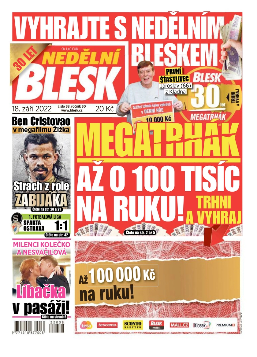 E-magazín NEDĚLNÍ BLESK - 38/2022 - CZECH NEWS CENTER a. s.