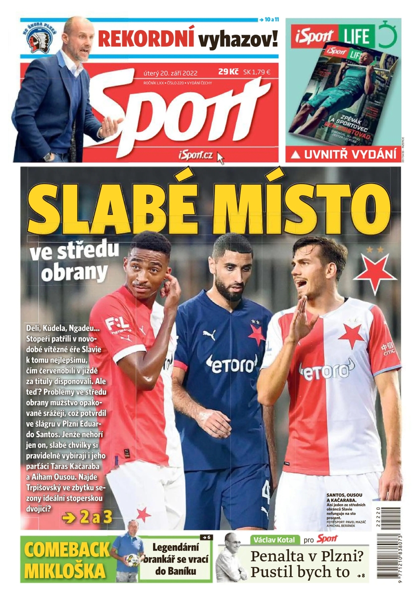 E-magazín Sport - 20.9.2022 - CZECH NEWS CENTER a. s.