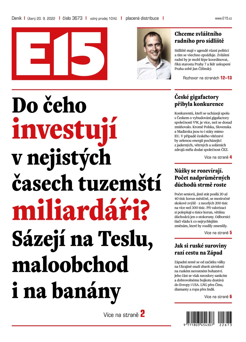 E-magazín E15 - 20.9.2022 - CZECH NEWS CENTER a. s.