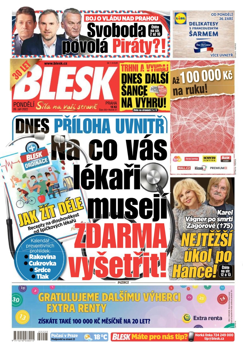 E-magazín BLESK - 26.9.2022 - CZECH NEWS CENTER a. s.