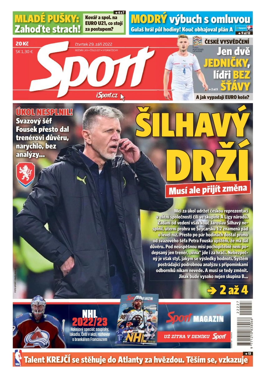 E-magazín Sport - 29.9.2022 - CZECH NEWS CENTER a. s.
