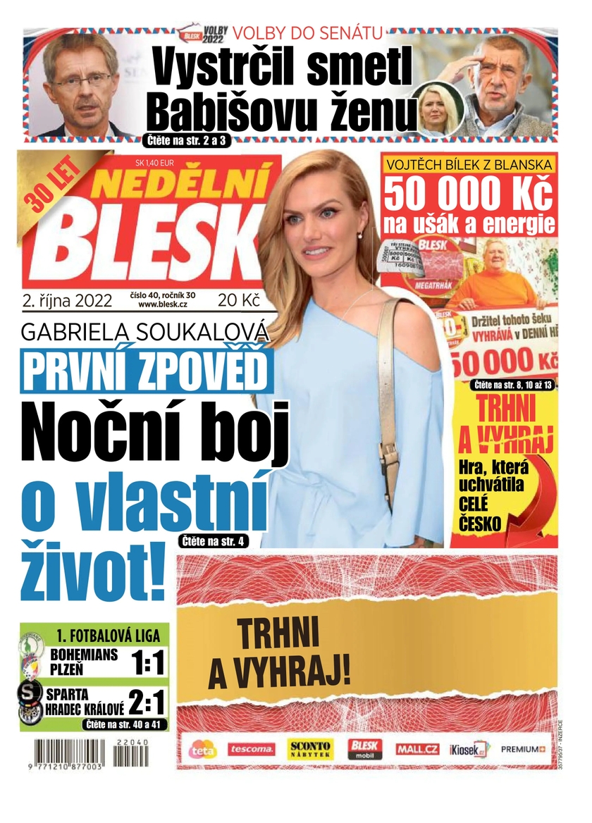E-magazín NEDĚLNÍ BLESK - 40/2022 - CZECH NEWS CENTER a. s.