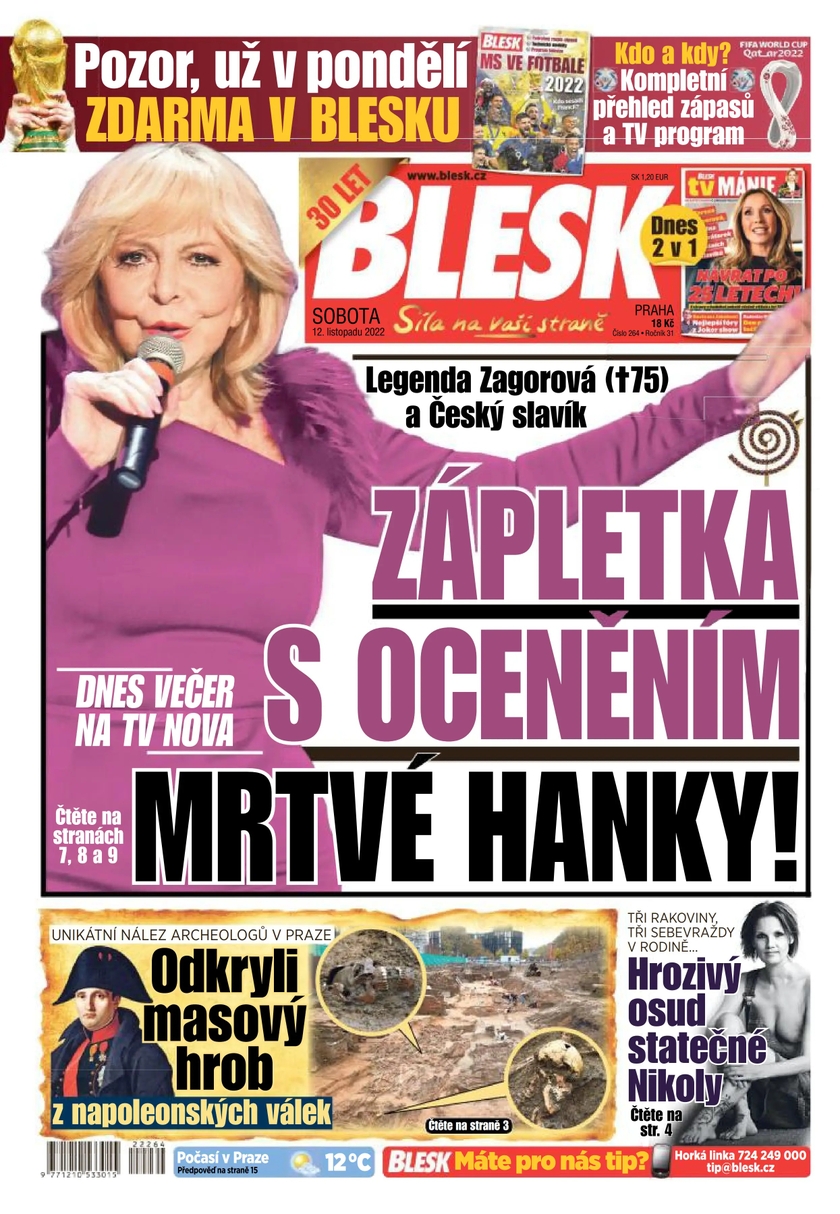 E-magazín BLESK - 12.11.2022 - CZECH NEWS CENTER a. s.