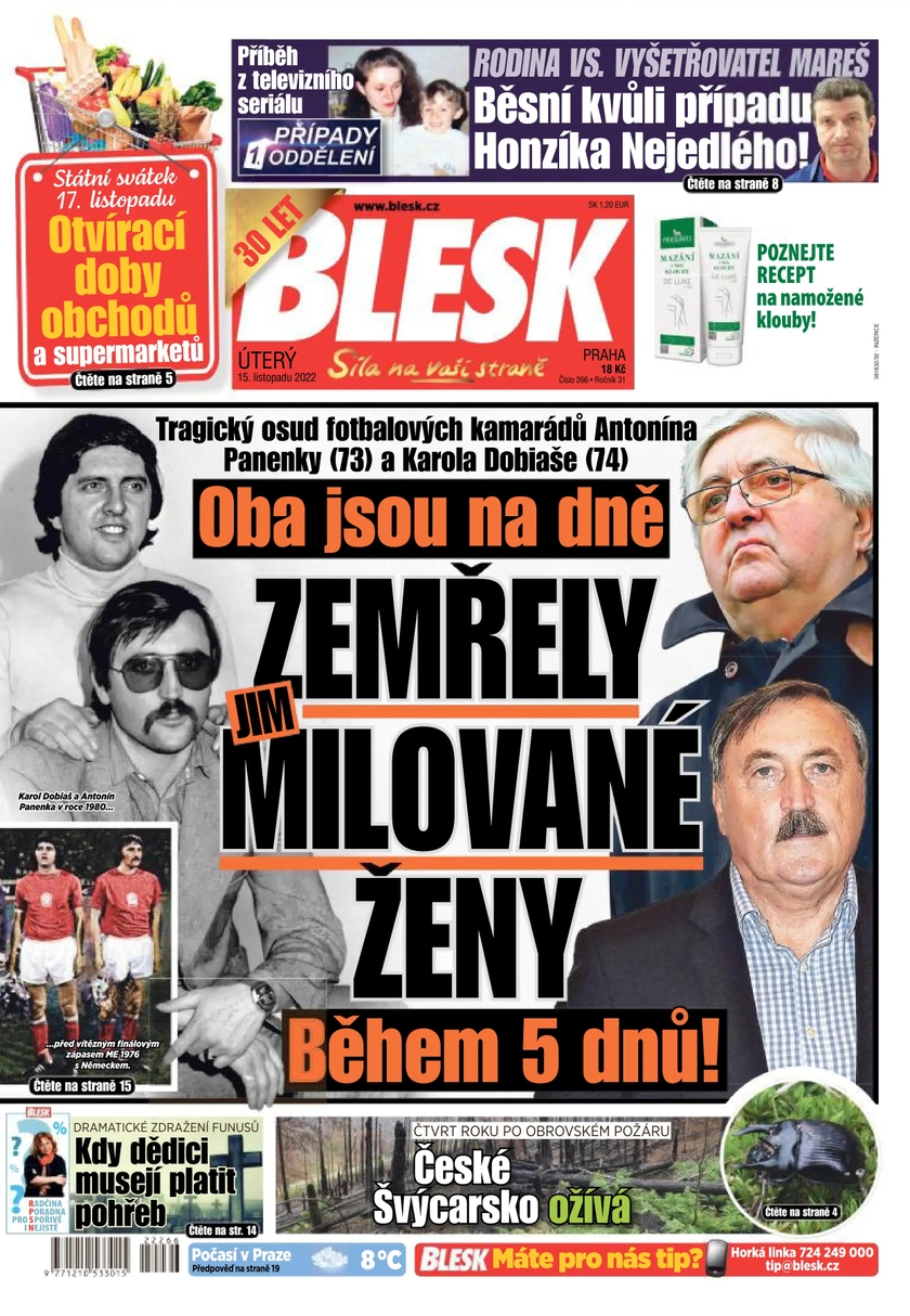 E-magazín BLESK - 15.11.2022 - CZECH NEWS CENTER a. s.
