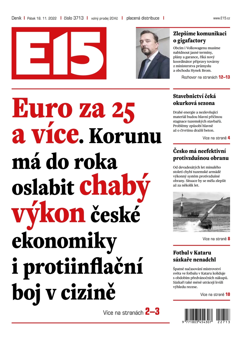 E-magazín E15 - 18.11.2022 - CZECH NEWS CENTER a. s.