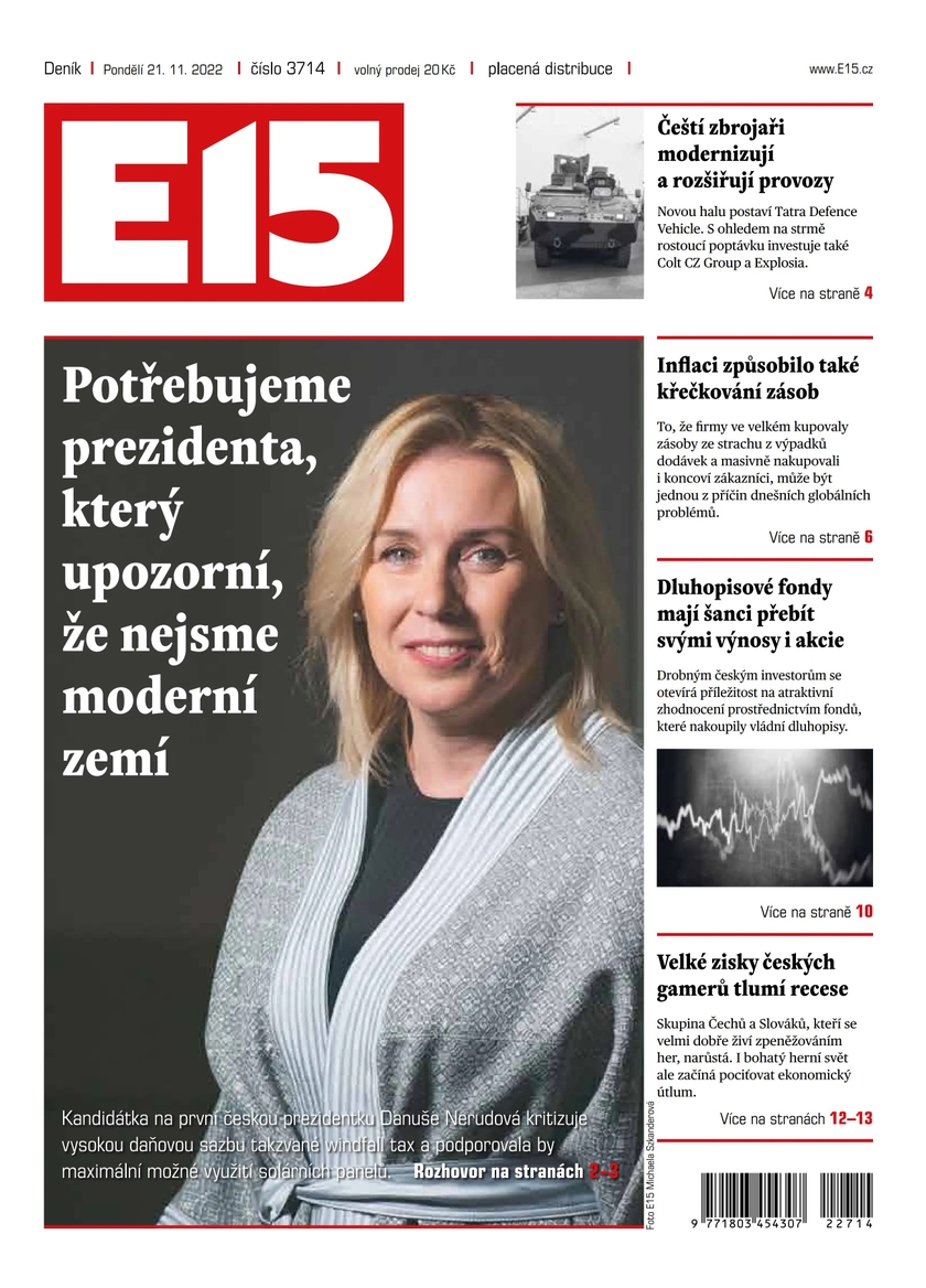E-magazín E15 - 21.11.2022 - CZECH NEWS CENTER a. s.