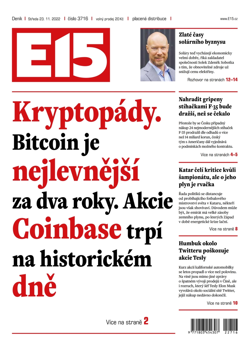 E-magazín E15 - 23.11.2022 - CZECH NEWS CENTER a. s.