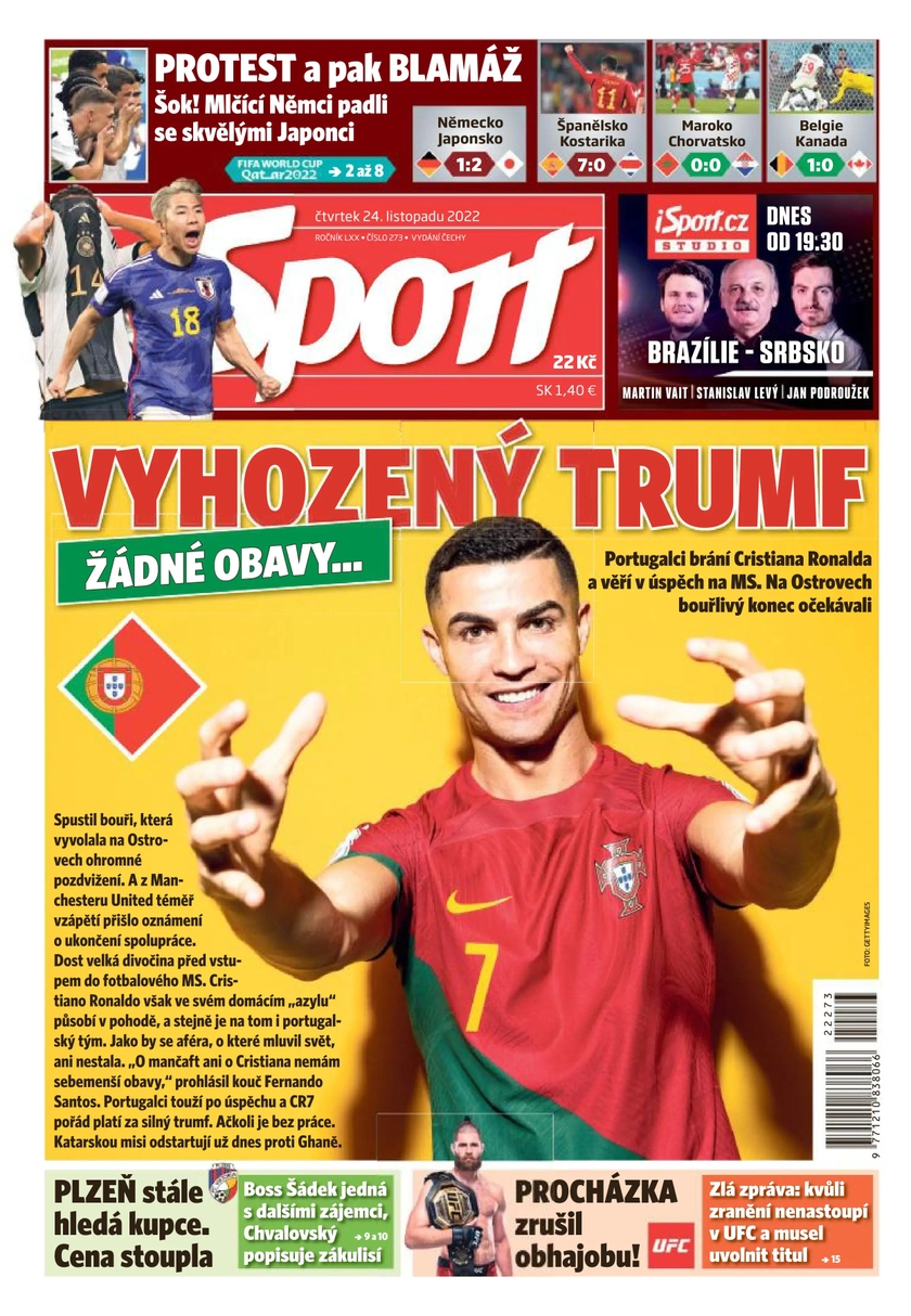 E-magazín Sport - 24.11.2022 - CZECH NEWS CENTER a. s.