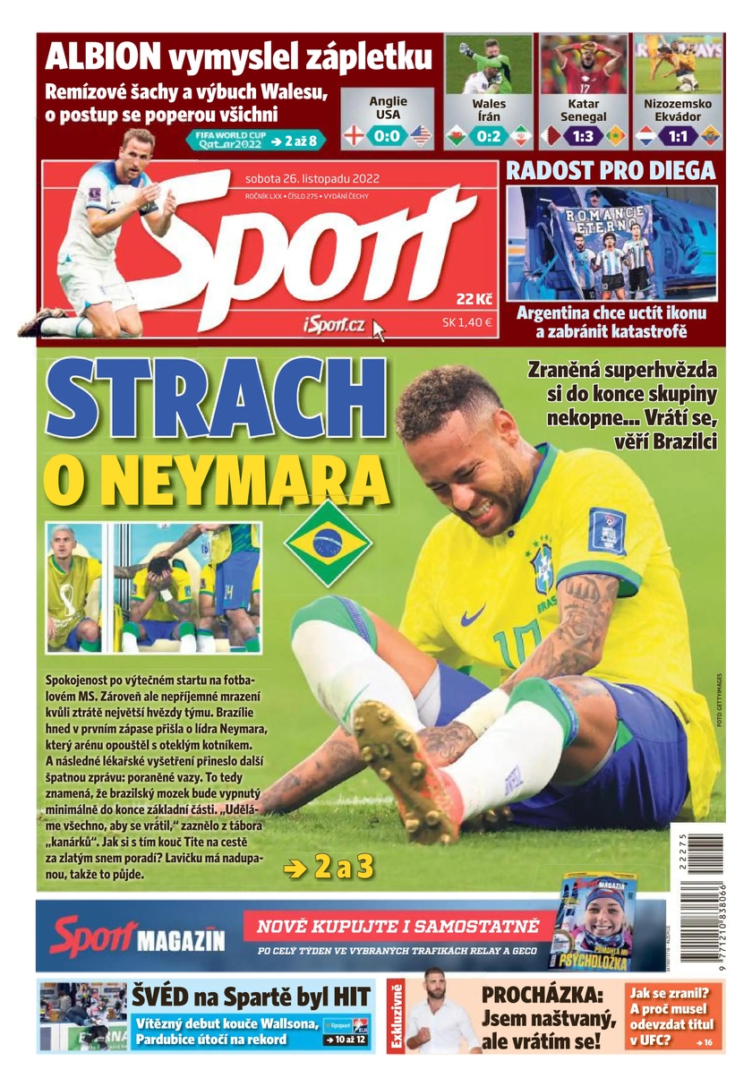 E-magazín Sport - 26.11.2022 - CZECH NEWS CENTER a. s.