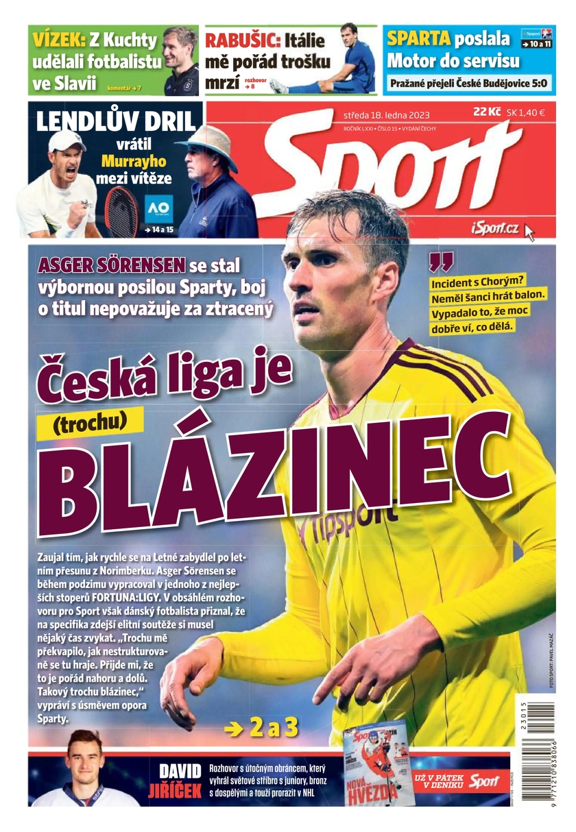 E-magazín Sport - 18.1.2023 - CZECH NEWS CENTER a. s.