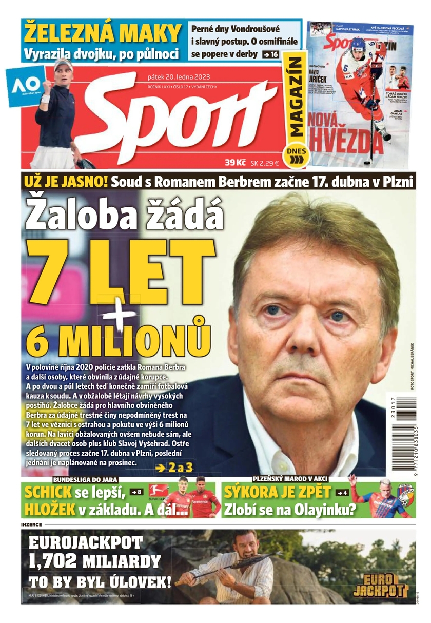 E-magazín Sport - 20.1.2023 - CZECH NEWS CENTER a. s.