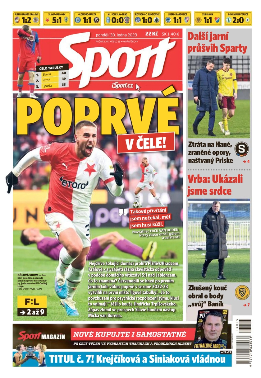 E-magazín Sport - 30.1.2023 - CZECH NEWS CENTER a. s.