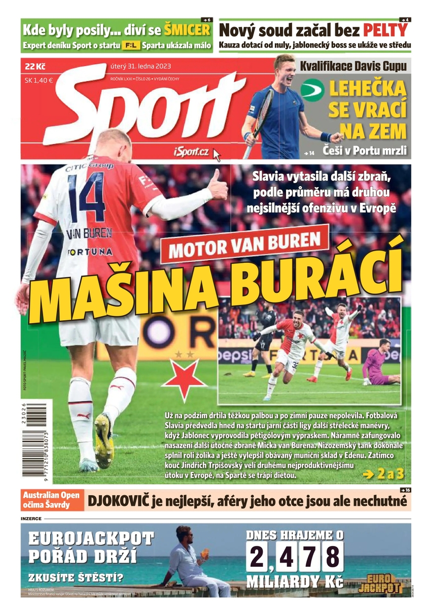 E-magazín Sport - 31.1.2023 - CZECH NEWS CENTER a. s.